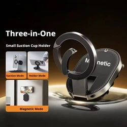 Universal Suction Cup Magnetic Phone Stand - Portable and Multi - Functional Holder (Black)
