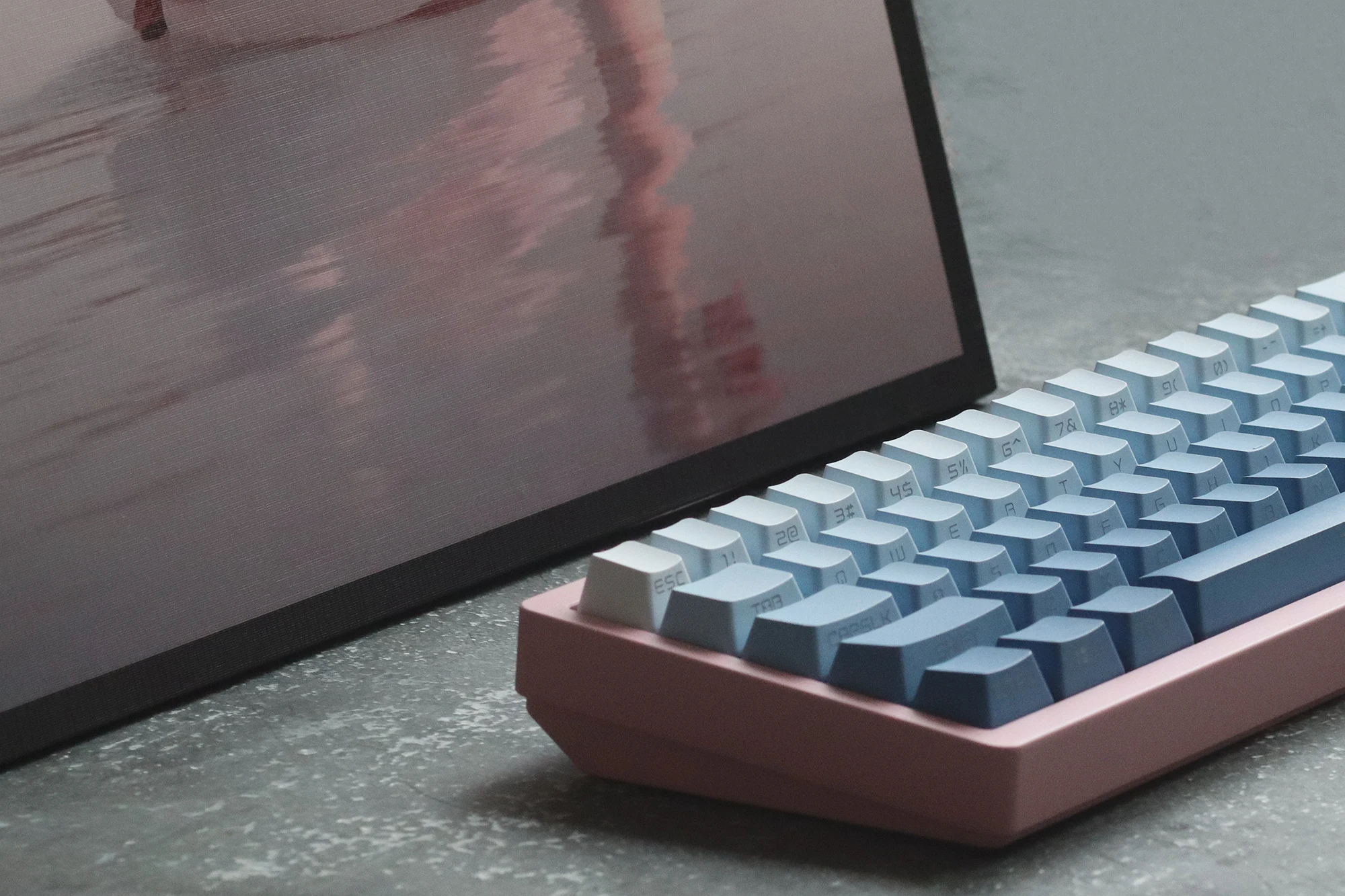 gradiente Keycaps, perfil OEM, lado e impressão