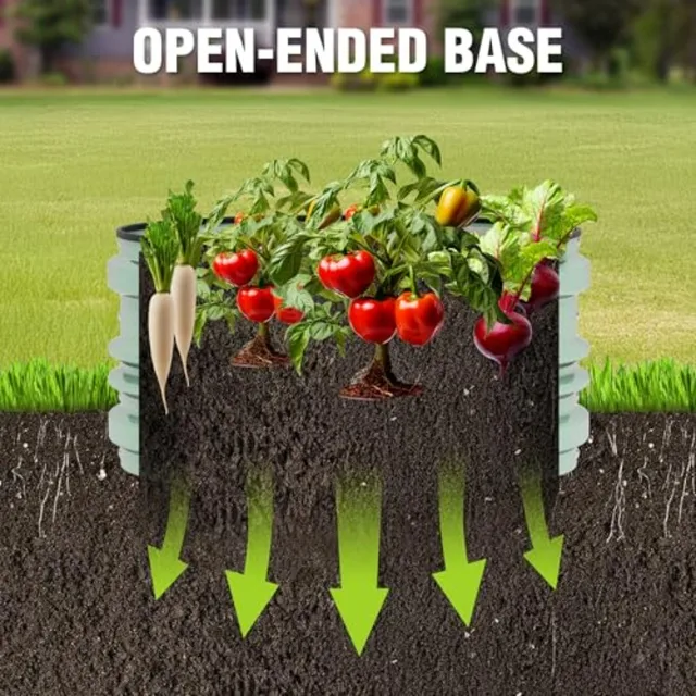3Pcs 2x2x1ft Galvanized Raised Garden Bed Set for Vegetables Flowers, Green, Rust-Resistant Steel, Safe Edge, Easy Assembly