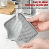 Silicone Soap Tray Self-Draining Soap Pad Multifunctional No-Punch Sink Tray Storage Rack for Bathroom and Kitchen Supplies 5