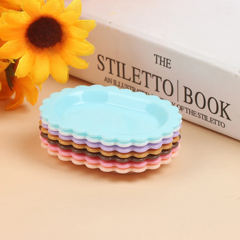 5Pcs Kitchen Toys Doll House Dinner Plates Doll Durable Mini Food Dish Tableware Miniature Doll House Accessory Кукольный Домик 4
