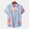 Flowers 3d Printed Shirt For Men's Clothing Colorful Design Pattern Harajuku Shirts Casual Fashion Street Lapel Button Blouse 2