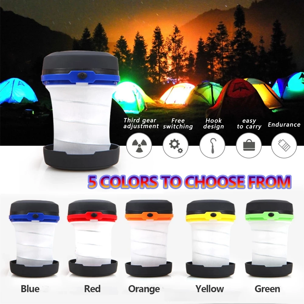 2 Pcs Lampada Da Campeggio Ricaricabile USB Con 3 Modalità Di Luminosità – Lanterna Portatile Con Gancio, Impermeabile, Per Tenda E Emergenze