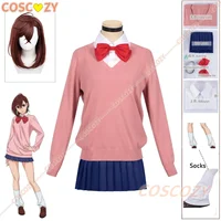 Dandadan Momo Ayase Costume Cosplay con parrucca 1