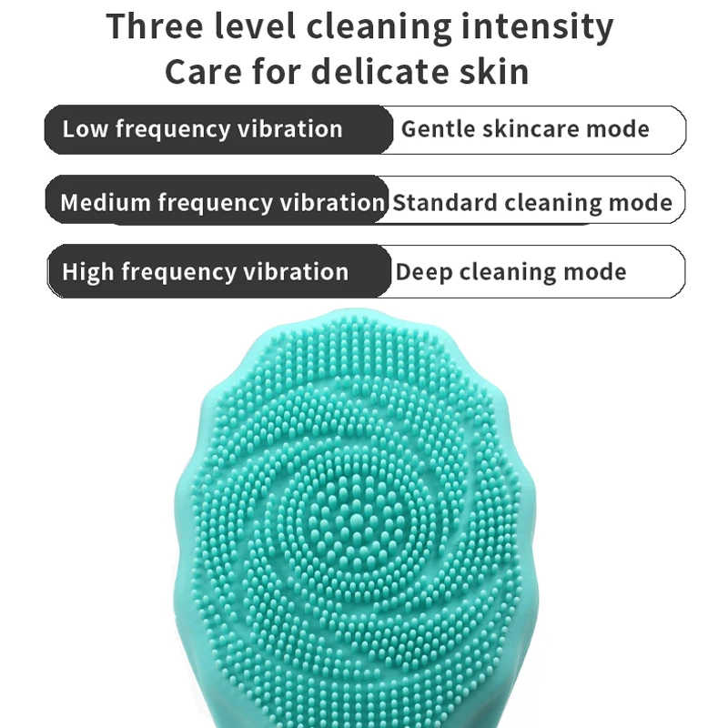 Electric Shower Back Scrubber Silicone Bath Brush USB Charging Body Wash Cleaning