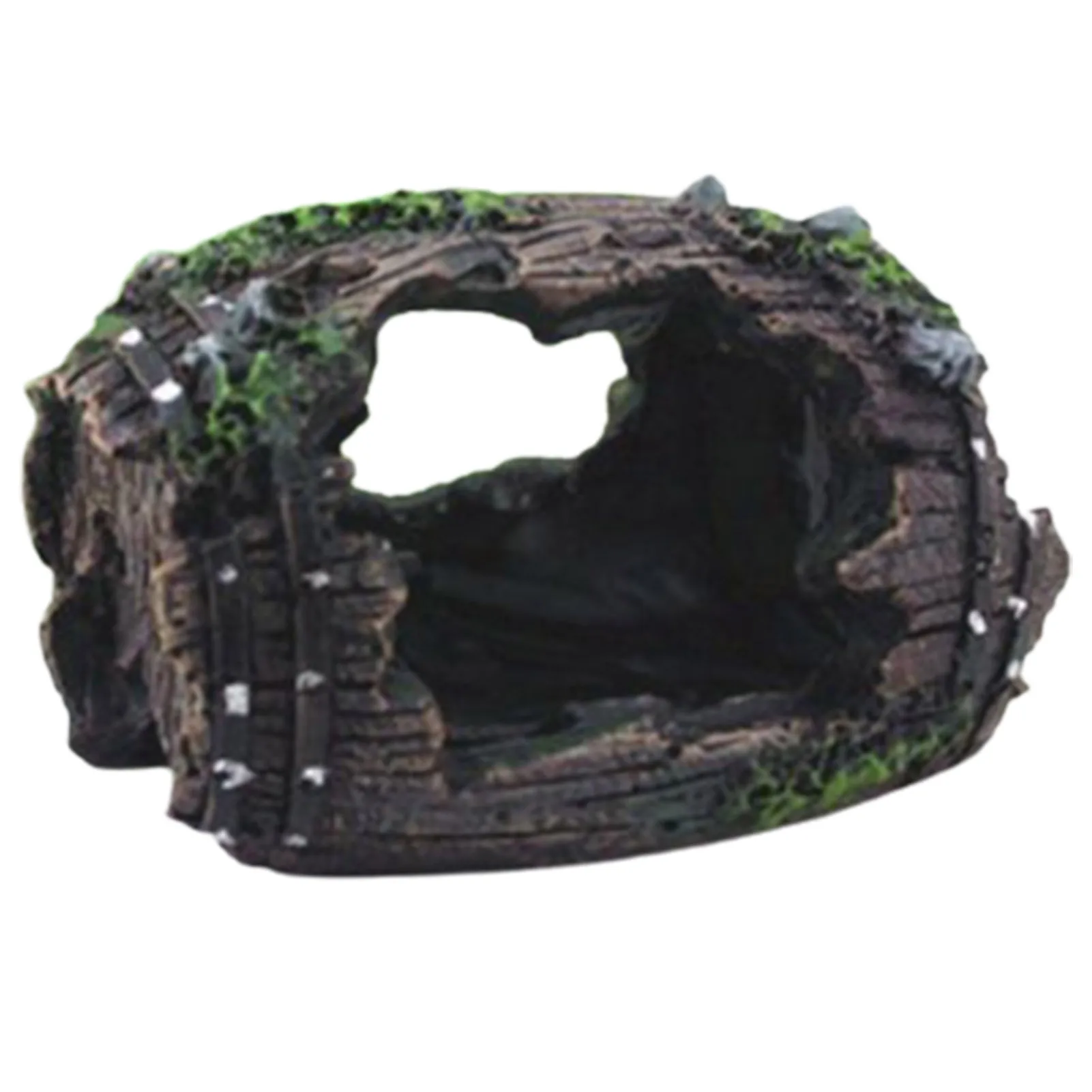 

Aquarium Broken Barrel Decorations Resin Ornament Fish Tank Hideout Fish Tank Decorations for Shrimp and Small Fish