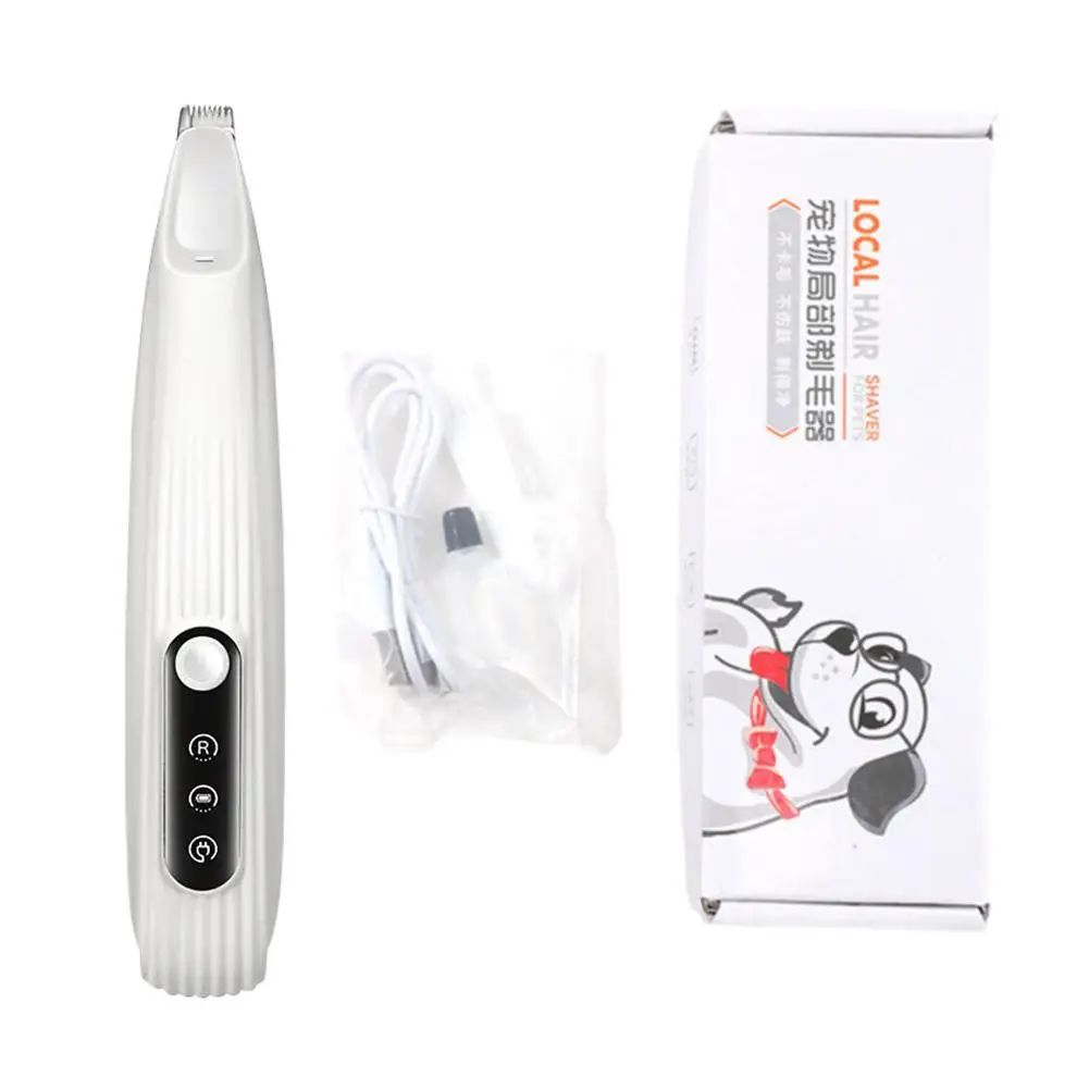 Pet Clipper Dog Hair Trimmer Pet Hair Trimmer Dog Clipper Pet Dog Electric Groomer Trimmer with LED Light Waterproof Shaver Face Paw Cat Trimmer Ear Low Hip Foot Foot Noise Pet Hair J3S0