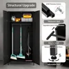 Metal Armoire Wardrobe Closet, Heavy-Duty Rustproof Steel Storage Cabinet with Fixed Shelf and Hanging Rod, Ideal for Homeowners 5
