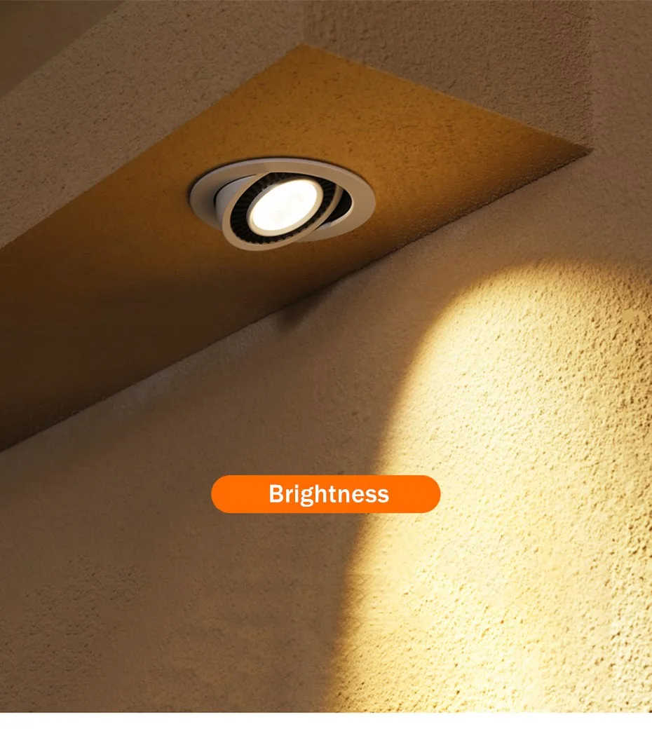 Diodo emissor de luz downlight 360 ajustável
