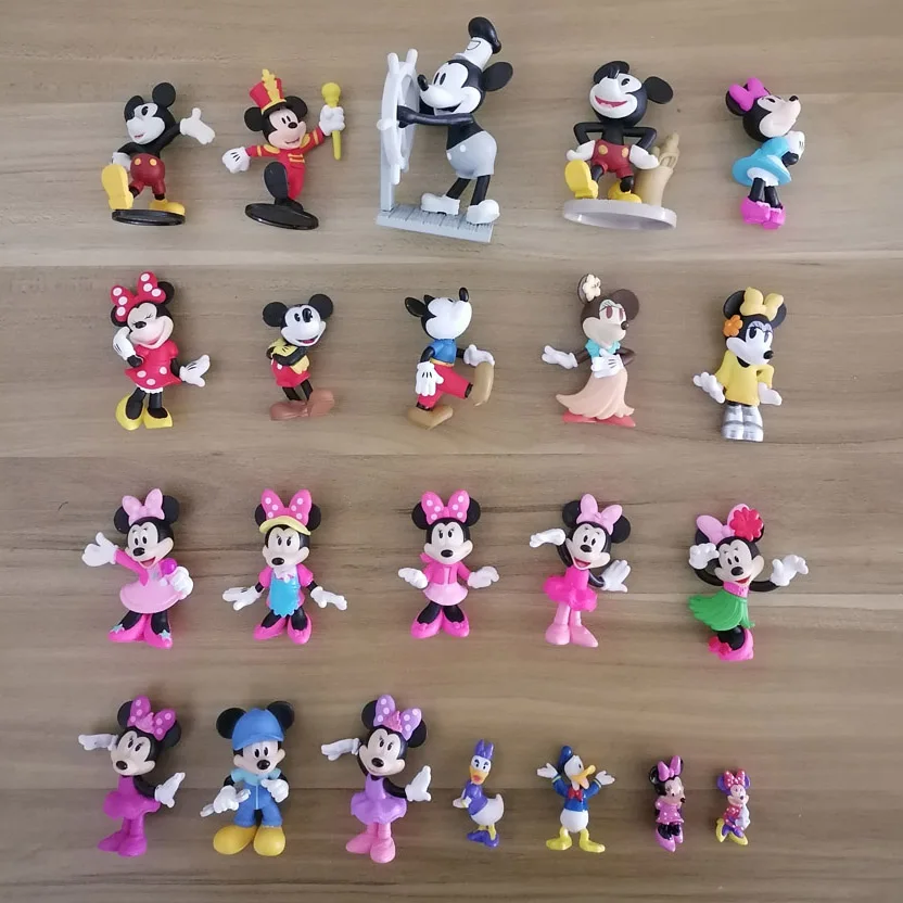 

Disney Cartoon Figures Mickey Mouse Friends Minnie Anime Figurine Donald Duck Daisy Action Figure Toys Kids Gift Ornament