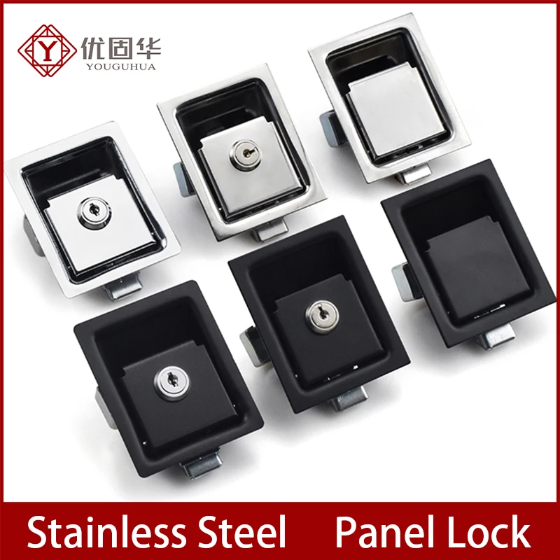 

Stainless Steel Paddle Handle Lock Door Latch Heavy Duty Flush Mount for Door Trailer RV Jeep