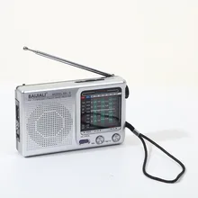  Retro Mini Weather Radio Full Band Plastic Handheld Weather Radio SW AM FM Handheld Mini Radio Battery Powered Built-in Speaker 