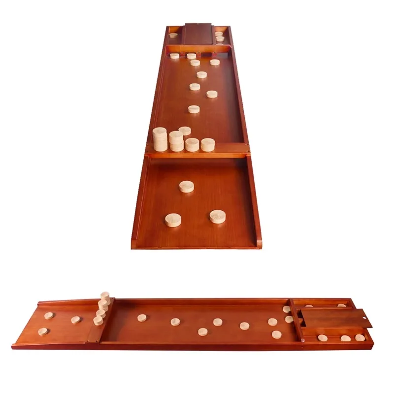 Gioco Yo-Yo Da Tavolo In Legno Massello, Shuffleboard A Terra, Tavola A Sfera Scorrevole In Legno, Gruppo Di Palline Arricciate, Costruire Un Tumultuo