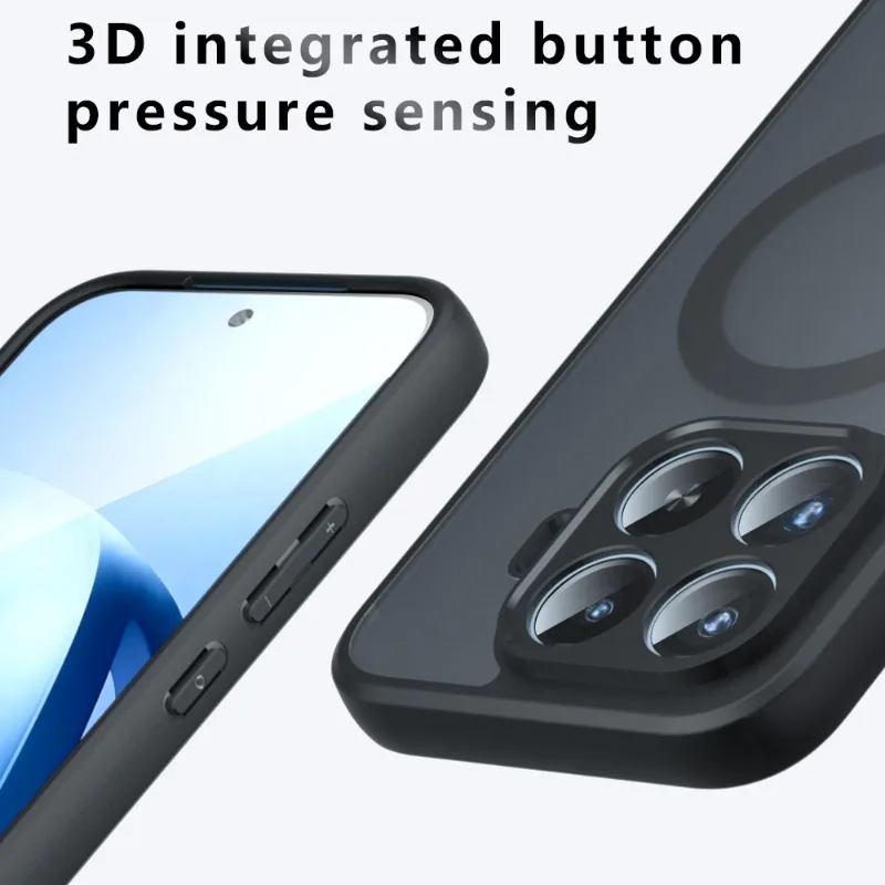 MagSafe Acrylic Shockproof Case - Transparent Matte Cover with Magnetic Wireless Charging Capability