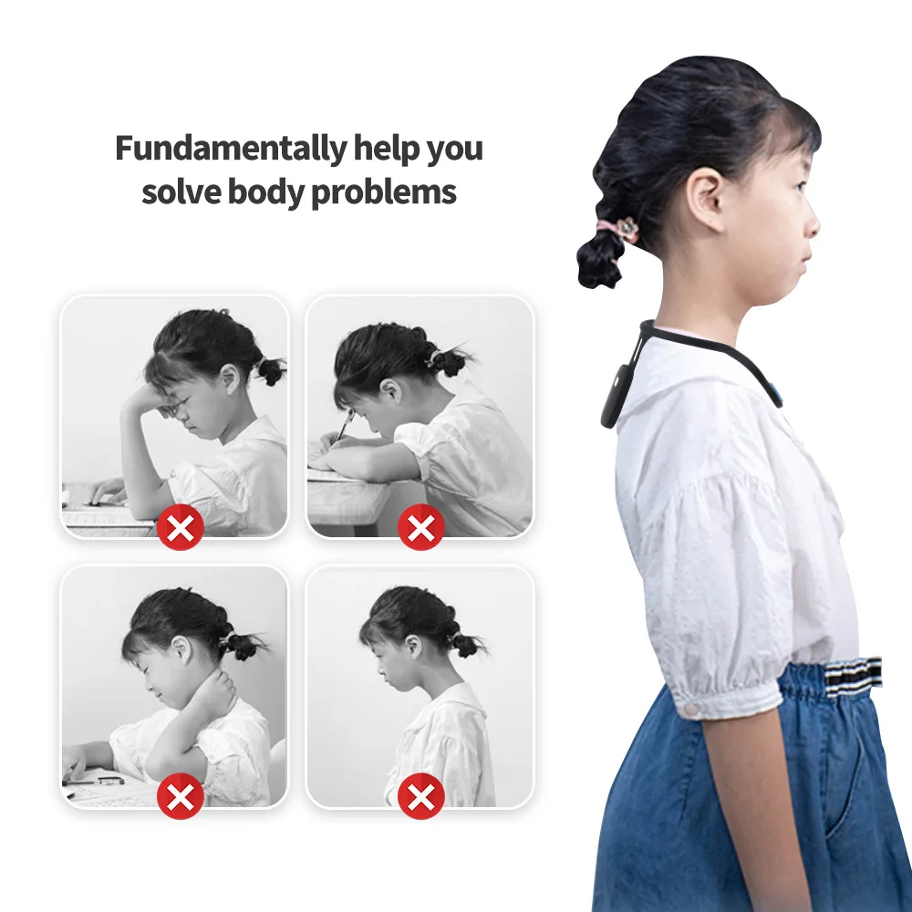 Smart Back Support Corrector with Auto Sensing Adjustable Feature Soft Silicone Invisible Posture Corrector for Adults and Kids