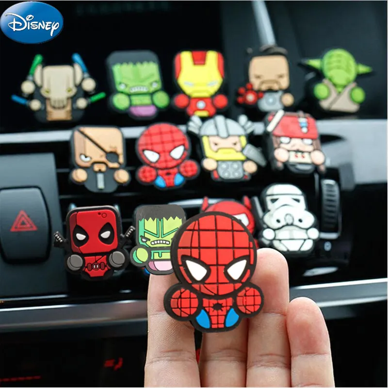 Disney Spiderman Car Clip Anime Avengers Hulk Car Aroma Diffusore Clip Star Wars Car Air Conditioner Air Out Decorazione Regali