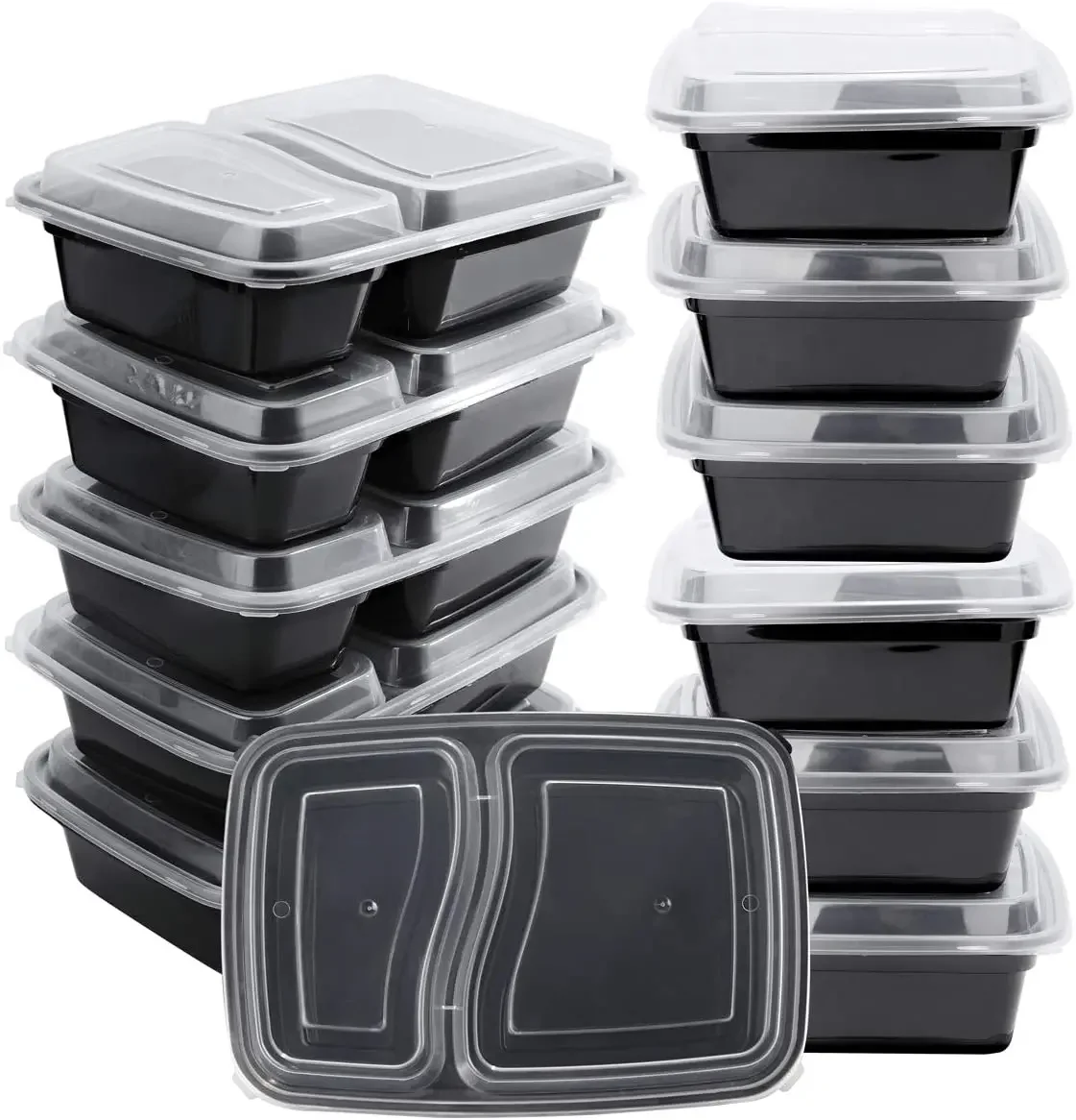 800ml Reusable Meal Prep Containers Rectangular Lunch Containers Microwavable Safe-Stackable Food Storage Trays food storage containers