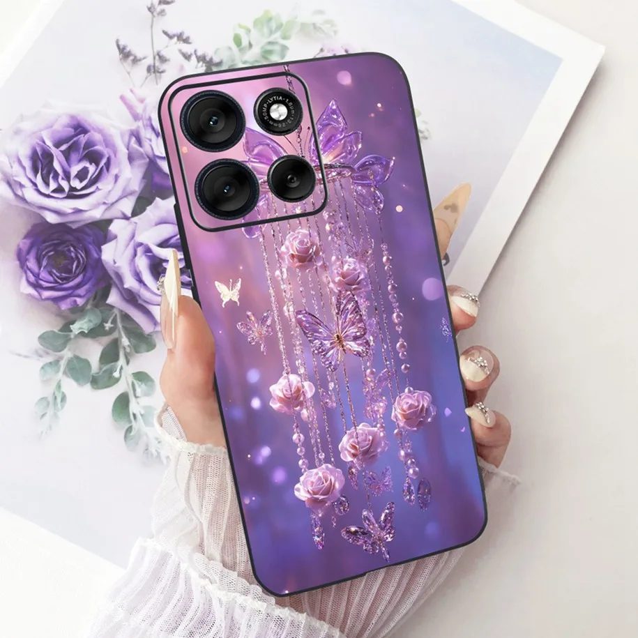 Stylish Bowknot Flower Soft Silicone Phone Case