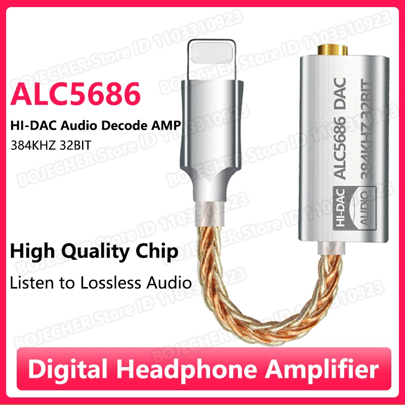 Headphone Amplifier ALC5686 CX31993 Chip HiFi DAC Audio Decoder Amplifiers Adapter Sound Card Digital Decoder iOS iPhone