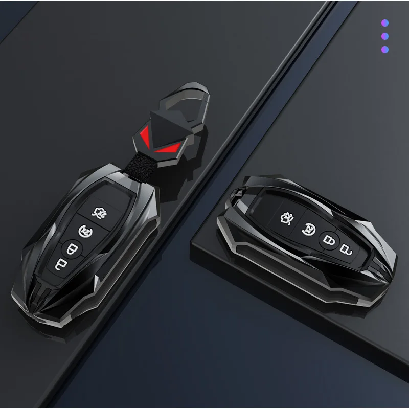

1x Zinc Alloy Car Key Case Cover for Ford Fusion Mustang Explorer F150 Edge Mondeo Mk5 Focus Mk4 2019 2020 2021 3/4 Buttons Key