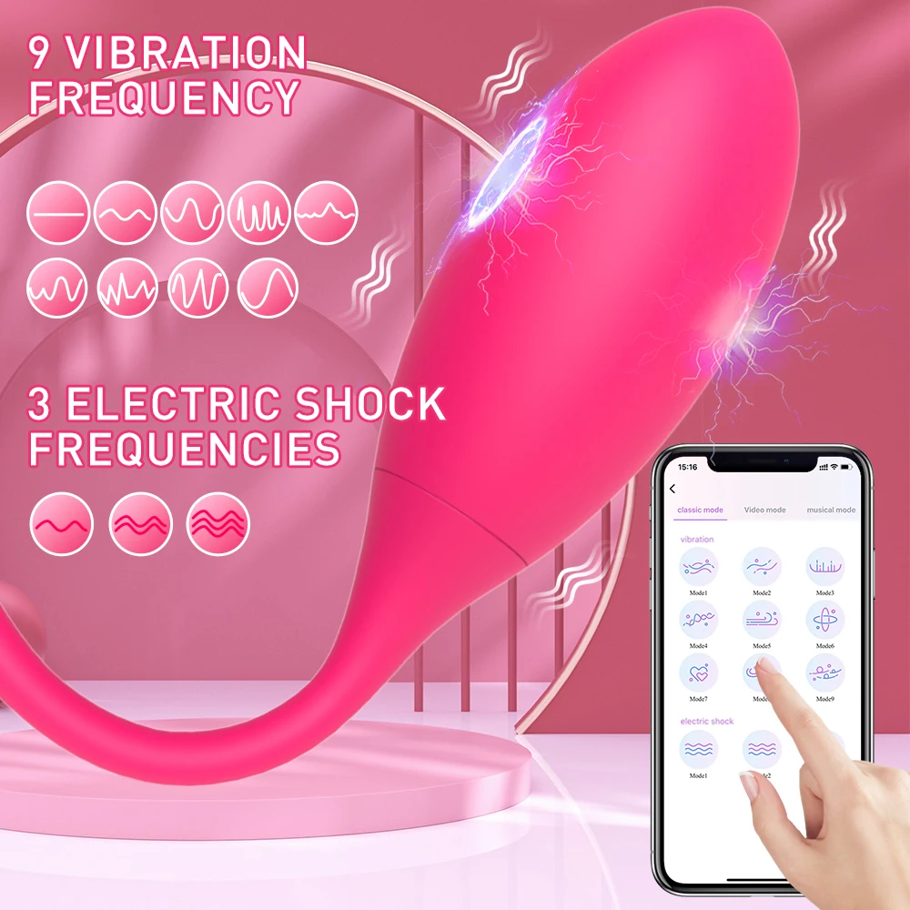 APP Wireless Electric Shock Egg Vibrators Sex Toys For Women G Spot Clitoris Stimulator Vibrating Vaginal Kegel Ball Vibrator female sex toys vaginal vibrators clitoris vibrator vibrator sex toy electric sex toys