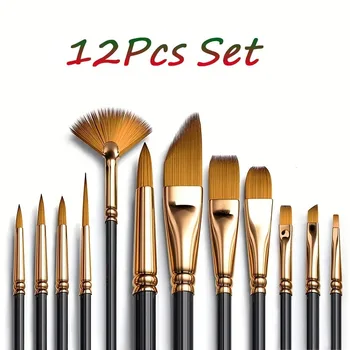 12-Piece Flat Brush Set 2