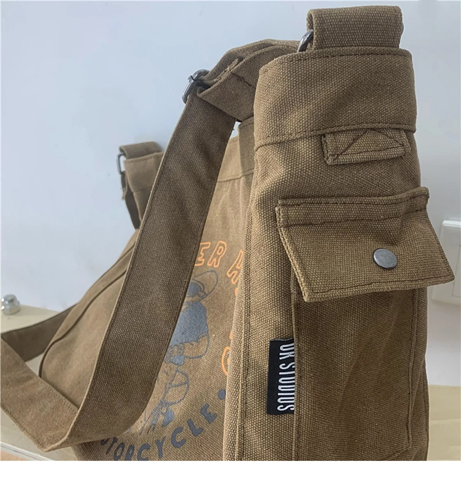 Men's And Women's Vintage Crossbody Bag Large Capacity Messenger Bag Student Bag High Quality Canvas Travel Outdoor Shopping Bag