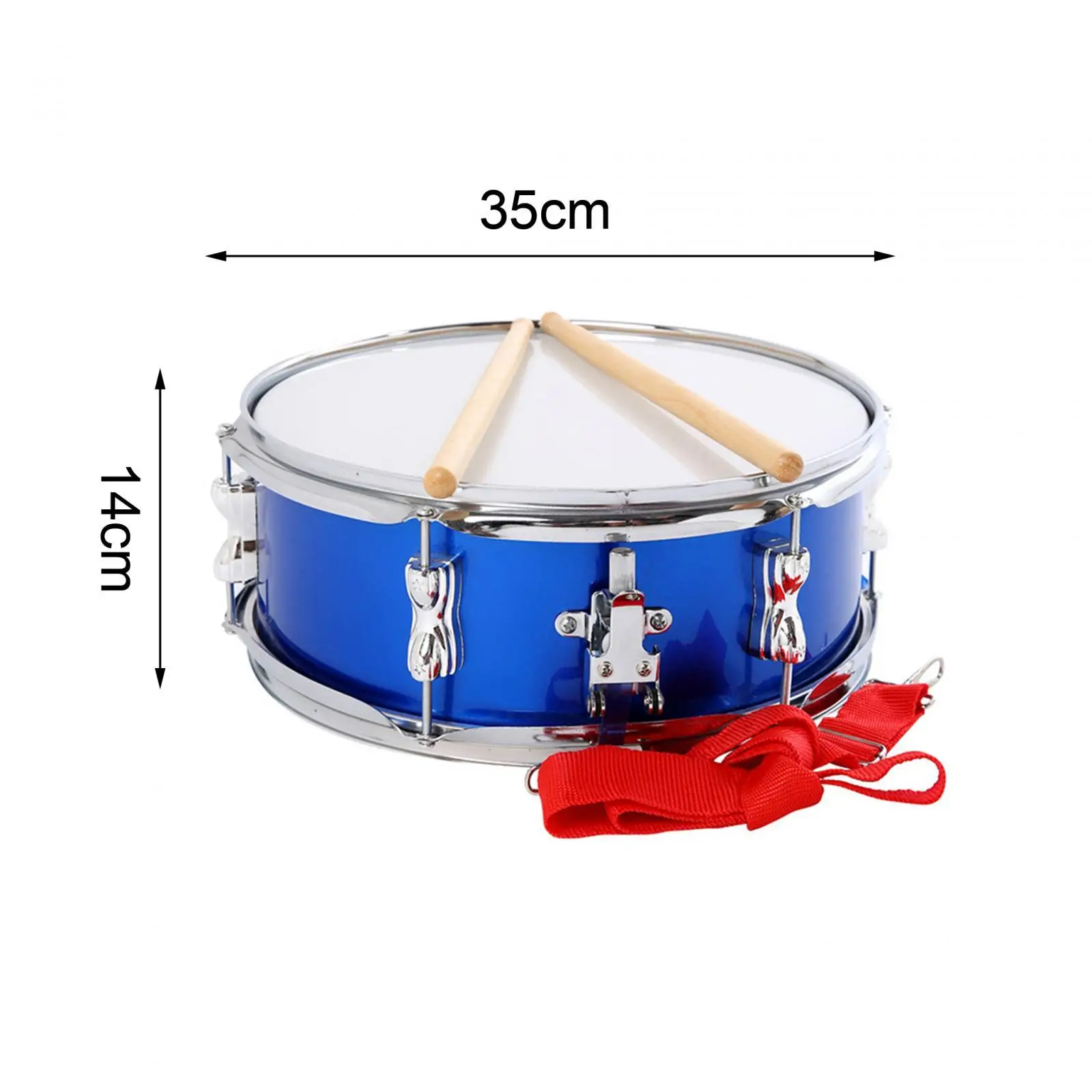 13" Snare Drum with Adjustable Strap, Portable Musical Instruments Percussion