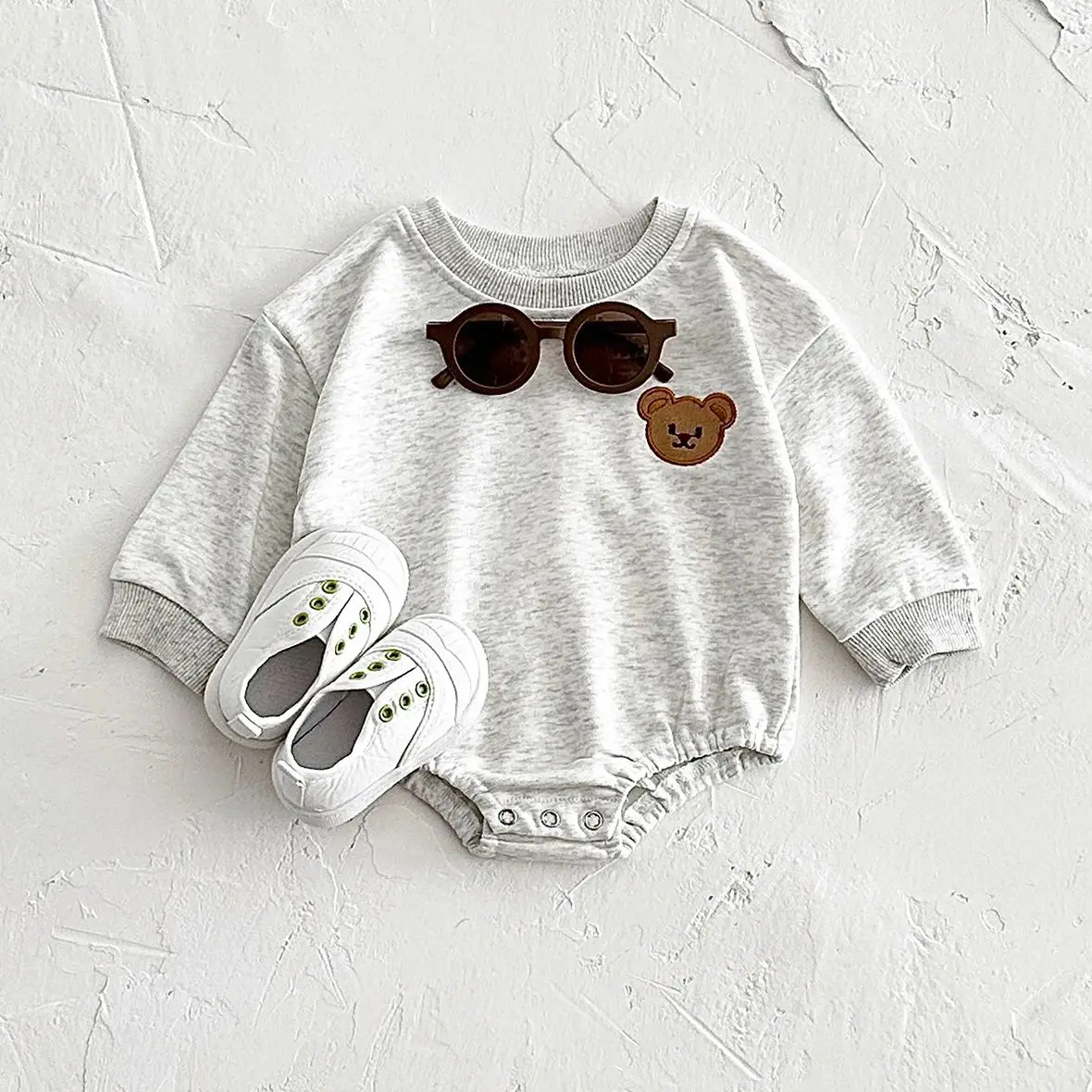 Baby Clothes Romper Long Sleeve Bear Sweatshirt Sweet Lavender Terry Cotton 0-2Y Newborn Boy Girl Bodysuits Infant Fall Winter 19 Baby Clothes Romper Long Sleeve Bear Sweatshirt Sweet Lavender Terry Cotton 0-2Y Newborn Boy Girl Bodysuits Infant Fall Winter - Image 3