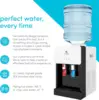 Hot/Cold Top Loading Countertop Water Cooler Dispenser With Child Safety Lock. UL Listed- White 6