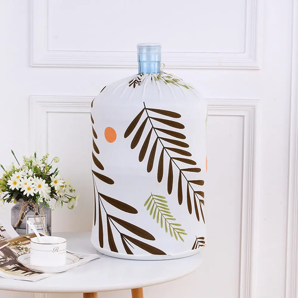 1 PCS Printed Water Dispenser Barrel Dust Cover Cloth Stretchy Fabric Reusable Household Bucket Cover Protector