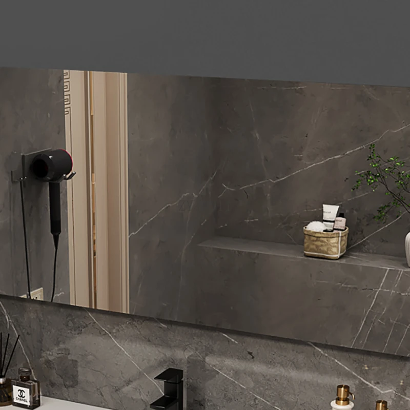 Solid Wood Bathroom Cabinets Minimalist Rock Panel Integrated Bathroom Cabinets Washbasin Toilet Furniture YX50BC