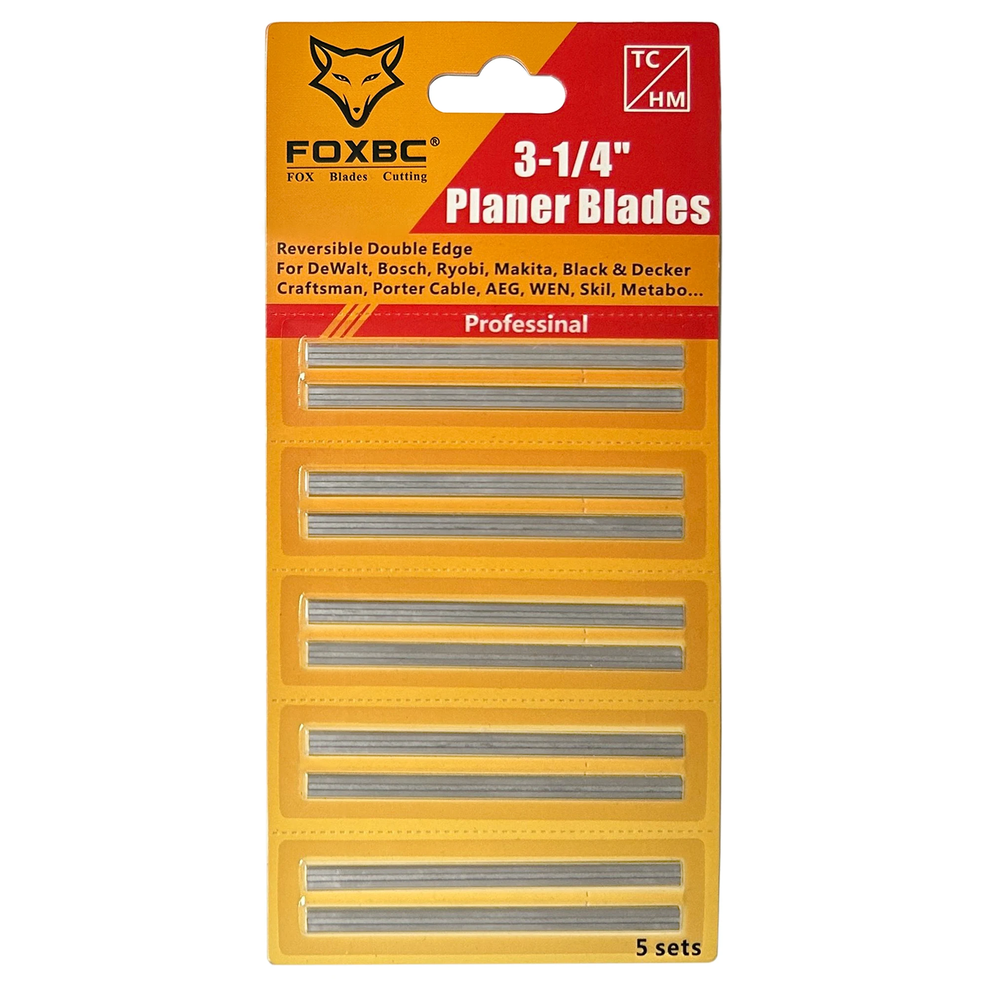 Foxbc 82Mm Tct Lame Per Pialla A Mano In Metallo Duro Per Bosch Dewalt Makita Wen Black & Decker Ryobi Hitachi E La Maggior Parte Delle Pialla Portati