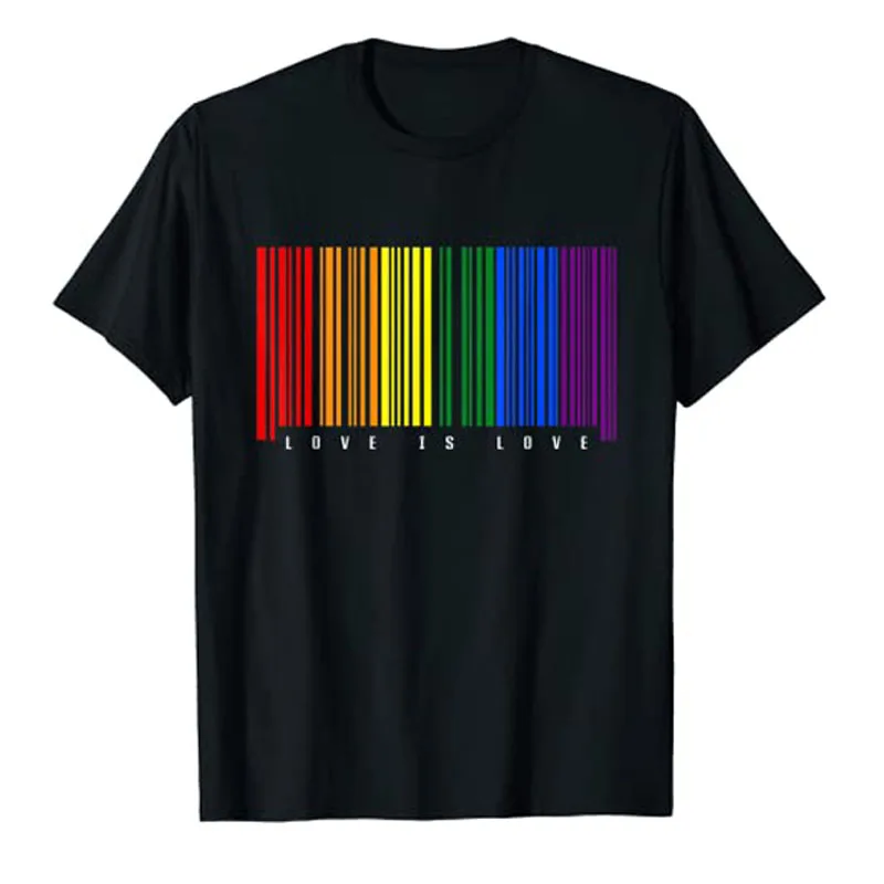 

LGBTQ Gay Pride T-Shirt Funny LGBT Gift Tee Tops Ally Proud Human Rights and Equality Graphic Outfits Novelty Cotton Clothes