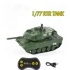 1/77 RTR RC Mini Tank German Panther Battle Tank 360°Rotation LED Light 2.4G Remote Control Model Toy for Children Gift 1