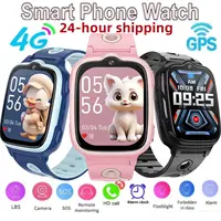 2025 Kids Smart Watch 4G Sim Card Call Camera GPS Location SOS Antil-lost IP67 Waterproof Smart Watch For Ios Android Kid Gift