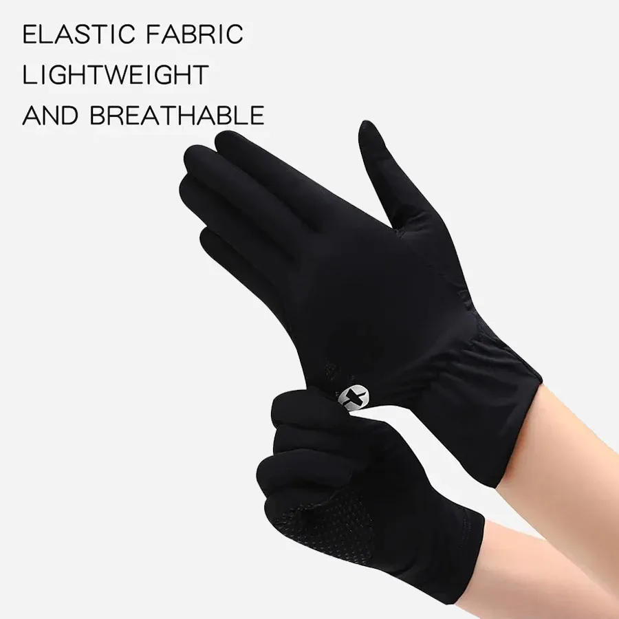 Breathable Touch Screen Anti-UV Women Gloves Mittens Sunscreen Gloves Ice Silk Gloves Cycling Driving Mittens Outdoor