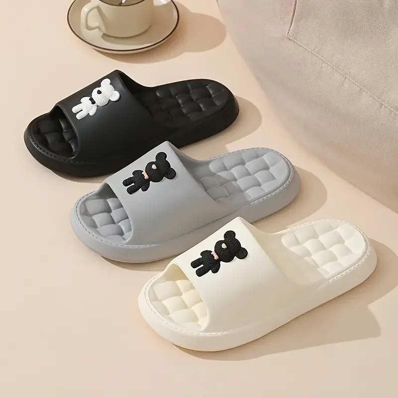 

Summer New Slippers for Men Women EVA Trend Cartoon Sandals Thick Soles Non-slip Bathroom Slipper Casual Indoor Outdoor Couples