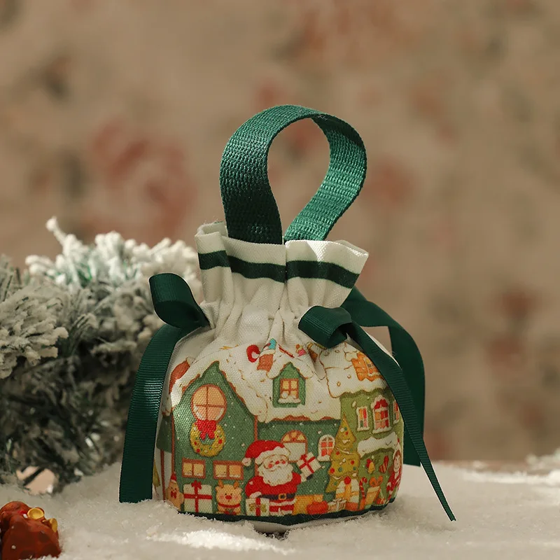 Christmas Candy Gift Bags with Flannel Material for Festive Season
