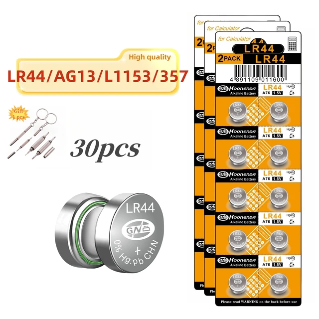 Pile bouton LR44 / CR44 / A76 / AG13