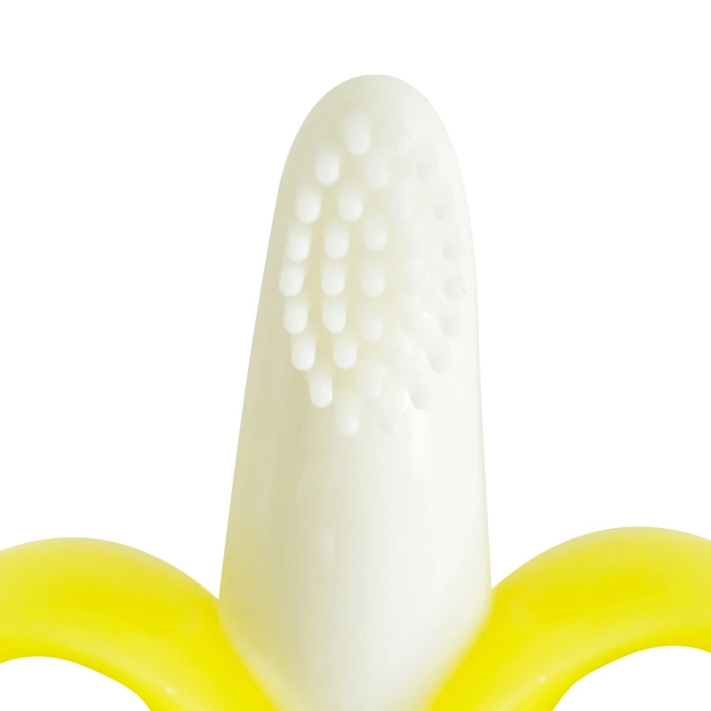 Baby Teether Molar Sticks Training Toothbrush Silicone BPA Free Banana Shape Safe Toddle Teether Chew Toys Teething Ring Gift