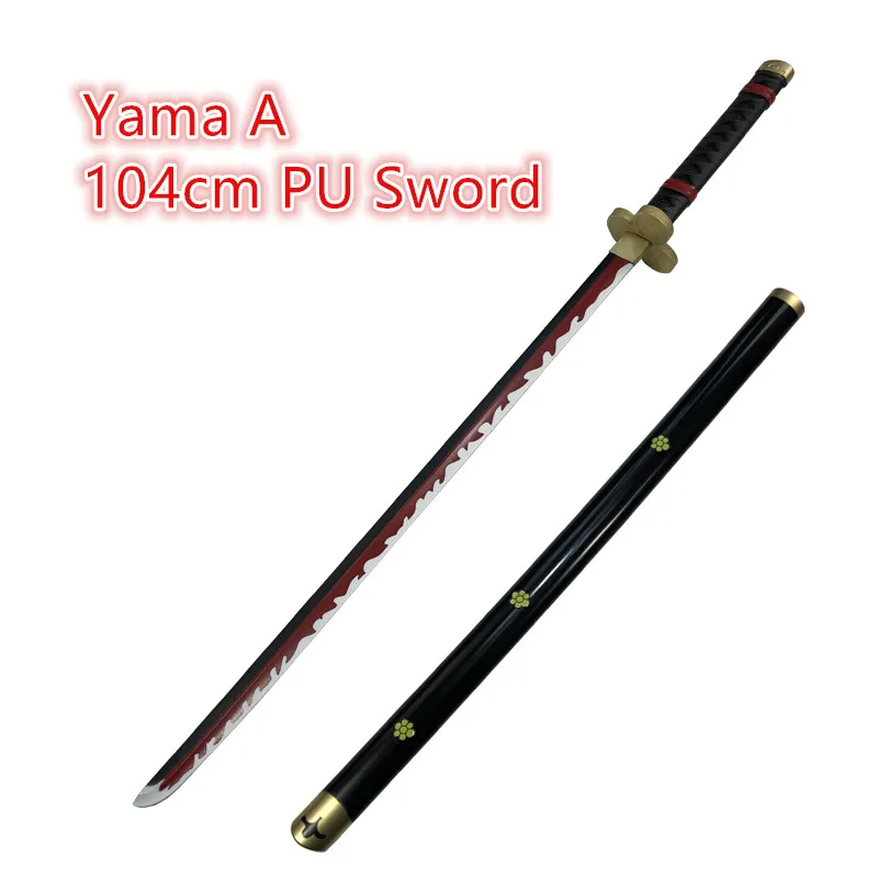 1:1 Roronoa Zoro Sword Cosplay Sword Kozuki Oden Yamato Black Sword Samurai Sword Arma Safety Pu Prop 104Cm