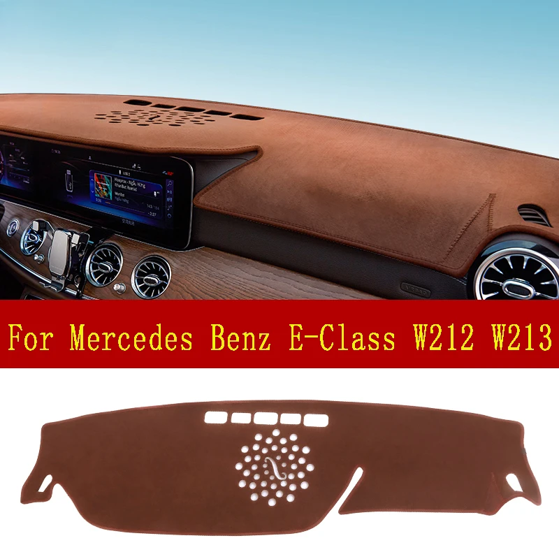 

Flannel Car Dashboard Mat Cover For Mercedes Benz E-Class W212 W213 Anti-Slip Pad Sunshade Accessories E200 E250 E300 E220d Amg