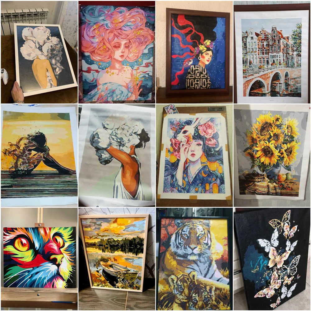 Description Picture 3 of itemHUACAN Photo Custom Painting By Number For Adults Dropshipping Kits Gift Picture Drawing Acrylic Paint On Canvas Personality DIY