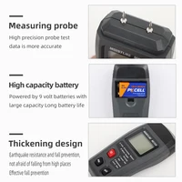 Portable Wood Moisture Meter 0-99.9% Humidity Content Tester Two Pins Digital Hygrometer Moisture Analyzer for Wood Timber Damp 5