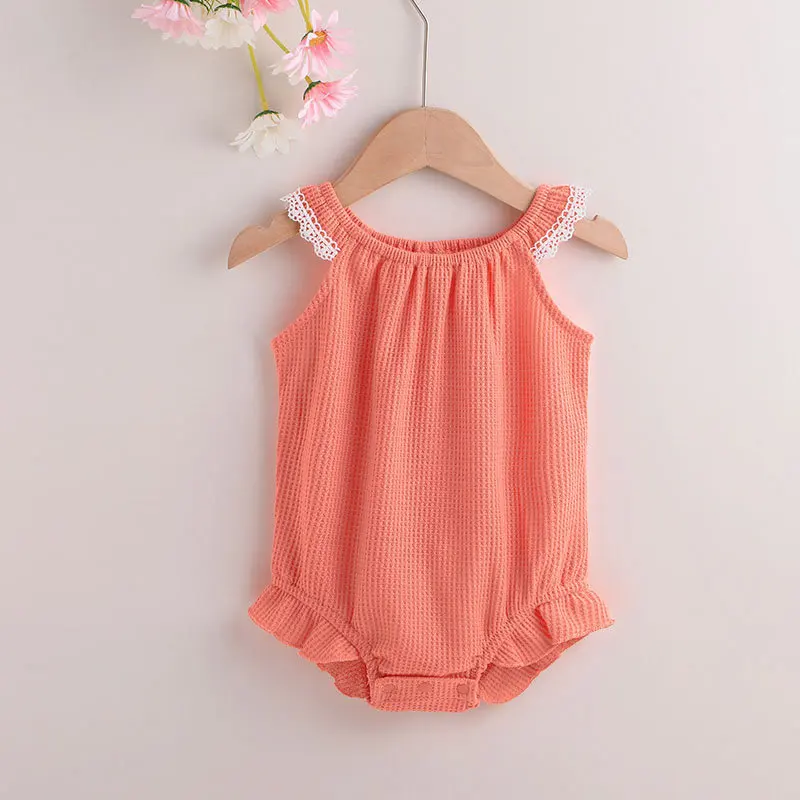 

Kids Girl Clothes New Sleeveless Summer Onesie for Baby Girls Summer Top Newborn Clothes Baby Girl Clothes New Born Baby Items