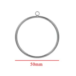 Gold Plated Stainless Steel Large Circle Bezel Rings - DIY Earring Jewelry Supplies (10pcs) (With ring Steel 50mm)