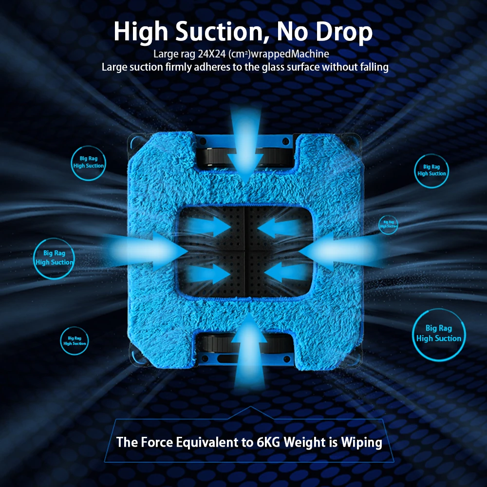 호봇 288 클린 스마트 워터 스프레이 전기 창문 청소기 자동 유리창 청소 로봇 앱 원격 제어 포함