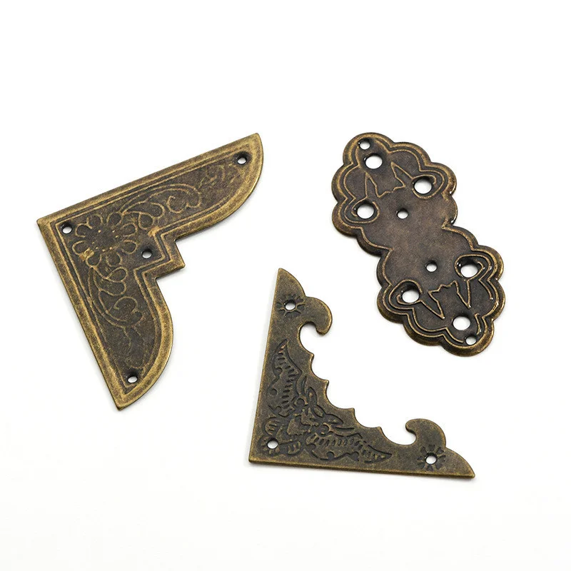 Antique Corner Box Corner Decoration Butterfly Alloy Code Angle Jewelry 4pcs furniture hardware angle bracket furniture corner protector