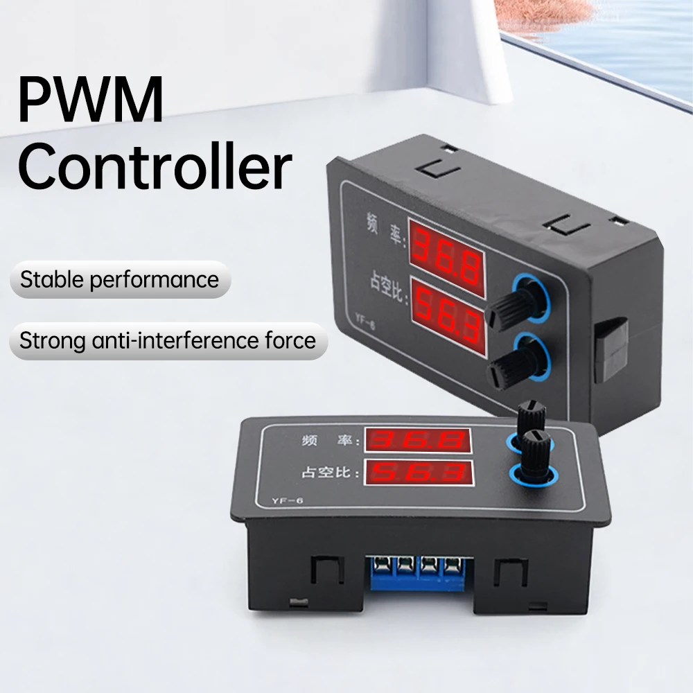 DC 7-24V PWM Signal Generator Square/Rectangular Wave Signal Generator Pulse Frequency Duty Cycle Adjustable 1HZ-100KHZ